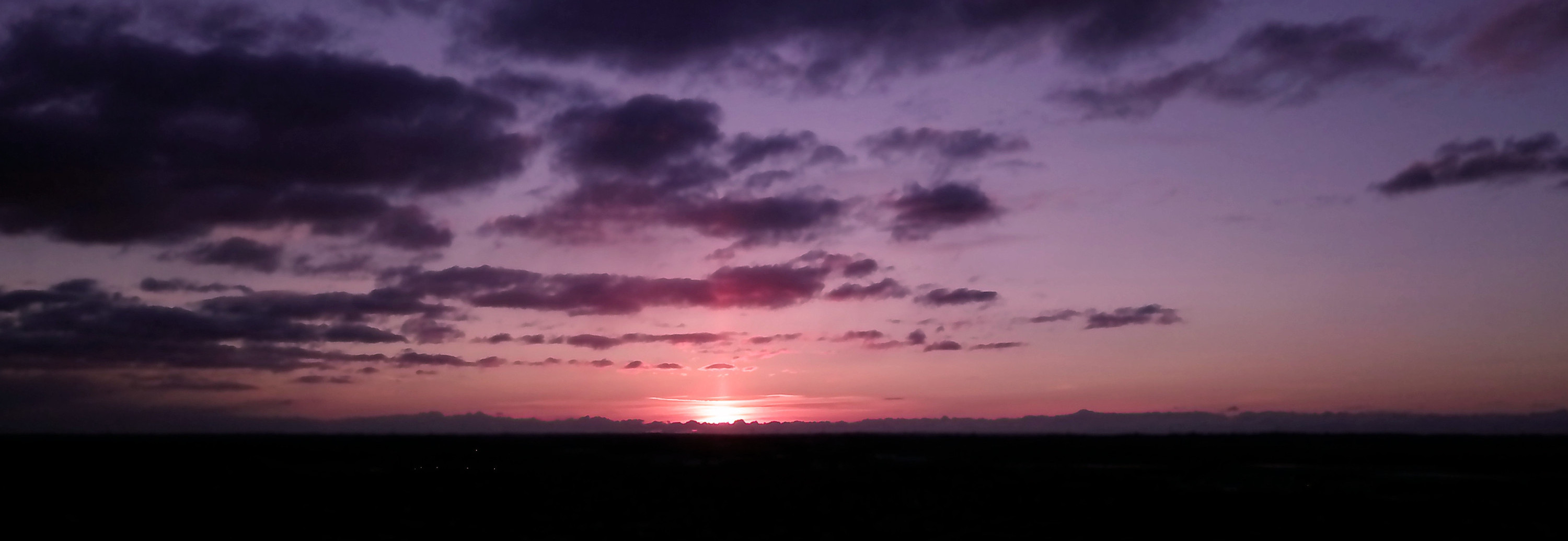 Solnedgang i 300m højde